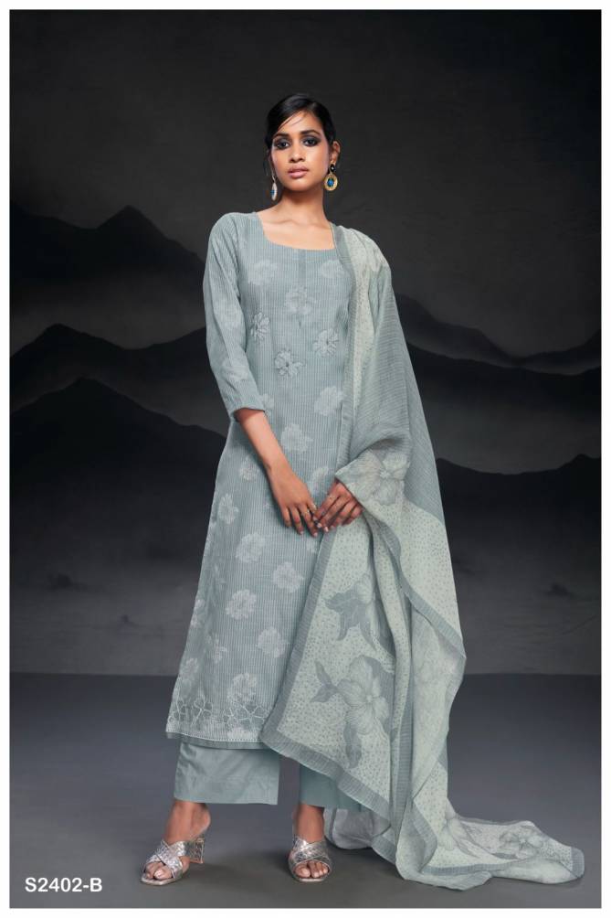 Kilah 2402 By Ganga Printed Premium Cotton Dress Material Wholesale Price In Surat